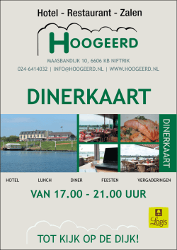 Download dinerkaart - Hotel Restaurant Zalen Hoogeerd Wijchen