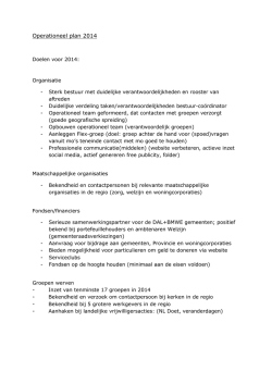Jaarplan 2014 - Stichting Present