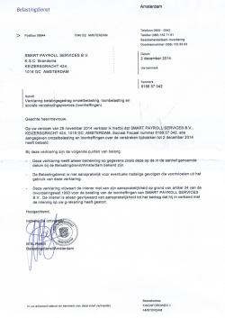 Verklaring Belastingdienst november 2014