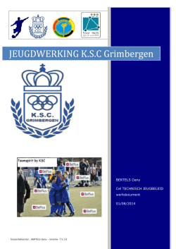 Mededeling T.V.J.O. - KSC Grimbergen Jeugd Voetbalwebsite