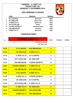 DUIVELTJES U9 - Reet