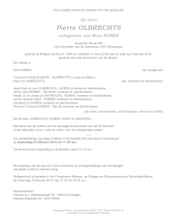 Pierre OLBRECHTS - Begrafenissen Willems