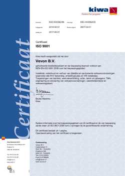 ISO 9001 - Vevon BV