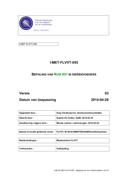 I-MET-FLVVT-055 BEPALING VAN RUW VET IN
