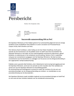 Persbericht - OPENBAAR MINISTERIE ARUBA
