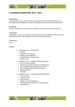 E-LEARNING POWERPOINT 2013