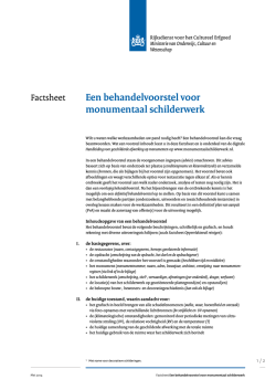 Een behandelvoorstel voor monumentaal