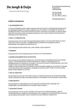 Download hier het uniforme werkproces - dejonghenduijn.nl