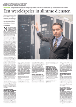 Een wereldspeler in slimme diensten