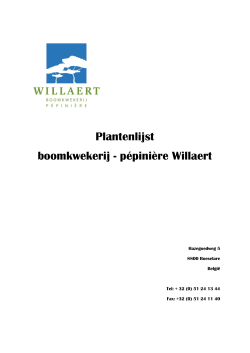 Plantenlijst pdf - Willaert Boomkwekerij