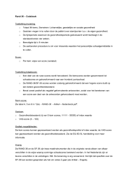 HOOS - CODEBOEK