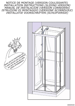 INSTALLATION INSTRUCTIONS (SLIDING VERSION