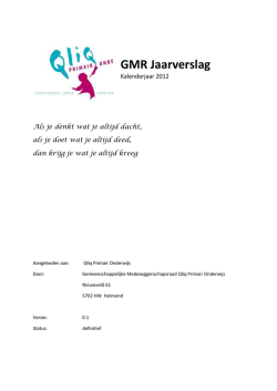 Jaarverslag GMR 2012