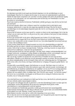 De toespraak van onze voorzitter 2014