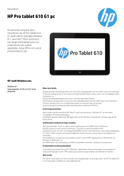 HP Pro tablet 610 G1 pc