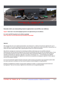Hieronder vindt u een uiteenzetting inzake de reglementaire