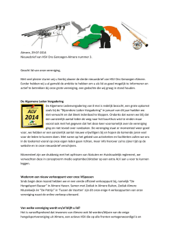 Nieuwsbrief 3 – juli 2014 - Hengelsportvereniging Ons Genoegen