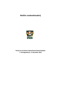 Notitie rundveehouderij - Statenfractie Noord-Brabant