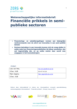 Financiële prikkels in semi- publieke sectoren