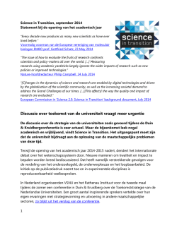 Discussie over toekomst van de universiteit vraagt meer urgentie