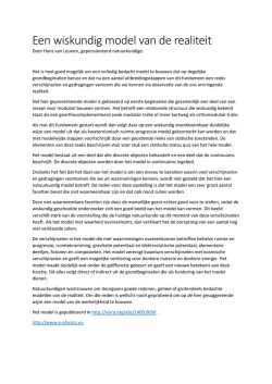 Een wiskundig model van de realiteit