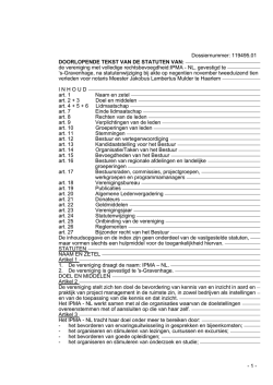 Dossiernummer: 119495.01 -1- DOORLOPENDE TEKST