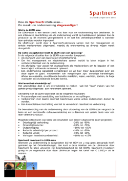 Doe de SpartnerS LEAN-scan&hellip; En maak uw onderneming