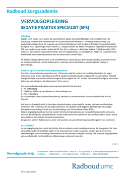 vervolgopleiding sedatie praktijk specialist (sps)