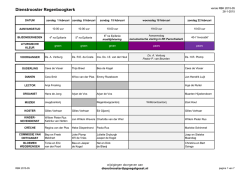 dienstrooster RBK 2015