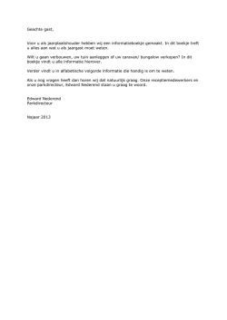 Informatie voor jaarplaatsen RCN de Flaasbloem 2014