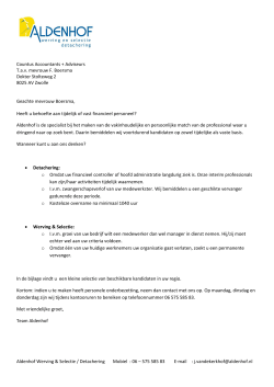 Mailing maart 2014 - Aldenhof Detachering