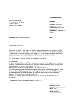 PVV Wob-verzoek 2014 beschikking