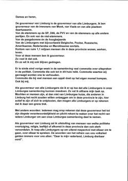 28-03-2014 Statement vergadering Provinciale