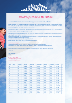 Hardloopschema Marathon