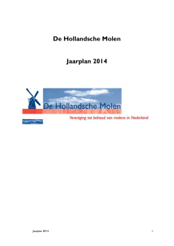 De Hollandsche Molen Jaarplan 2014