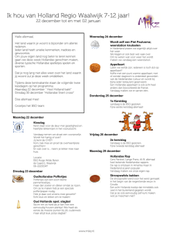 Het programma voor de kinderen van 7 tot en met 12 jaar (pdf)