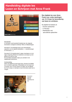 Handleiding - Anne Frank in de klas