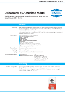 Disbocret&reg; 507 Multitec-M&ouml;rtel