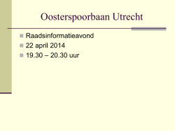 Presentatie Stichting Oosterspoorbaan Utrecht