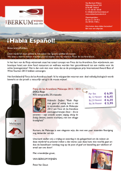Habla Español! - van Berkum wijnen van Berkum wijnen