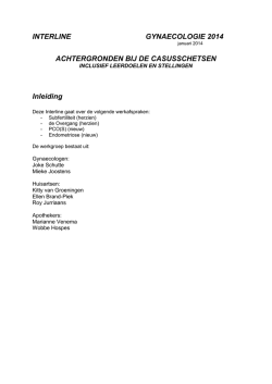 Gynaecologie Achtergronden - Afspraken huisarts en specialist