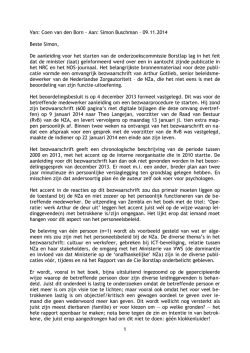 1 Van: Coen van den Born - Aan: Simon Buschman