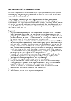 Interne competitie DBC: nu ook met poule