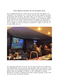 Eerste algemene kennisquiz ook een doorslaand