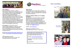 Zendingsfolder 2014 - Hervormde Gemeente Oudewater