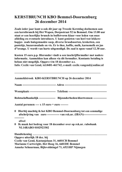 KERSTBRUNCH KBO Bemmel-Doornenburg 26 december 2014