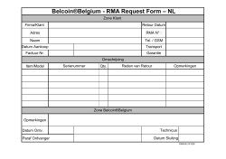 Belcoin®Belgium - RMA Request Form – NL