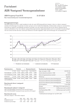 Factsheet juli 2014 - asr vastgoed vermogensbeheer
