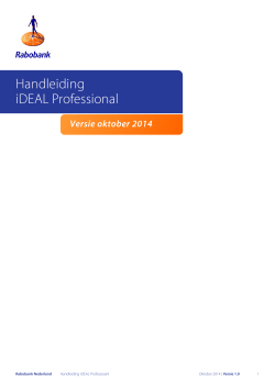Handleiding iDEAL Professional (PDF)