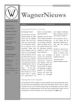 WagnerNieuws # 09 , juni - juli 2014
